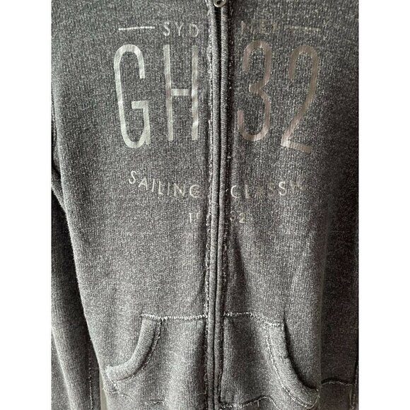 Gilly Hicks Gray Zip Up Hoodie Women Size Medium Long Sleeve Sweatshirt - Picture 5 of 9